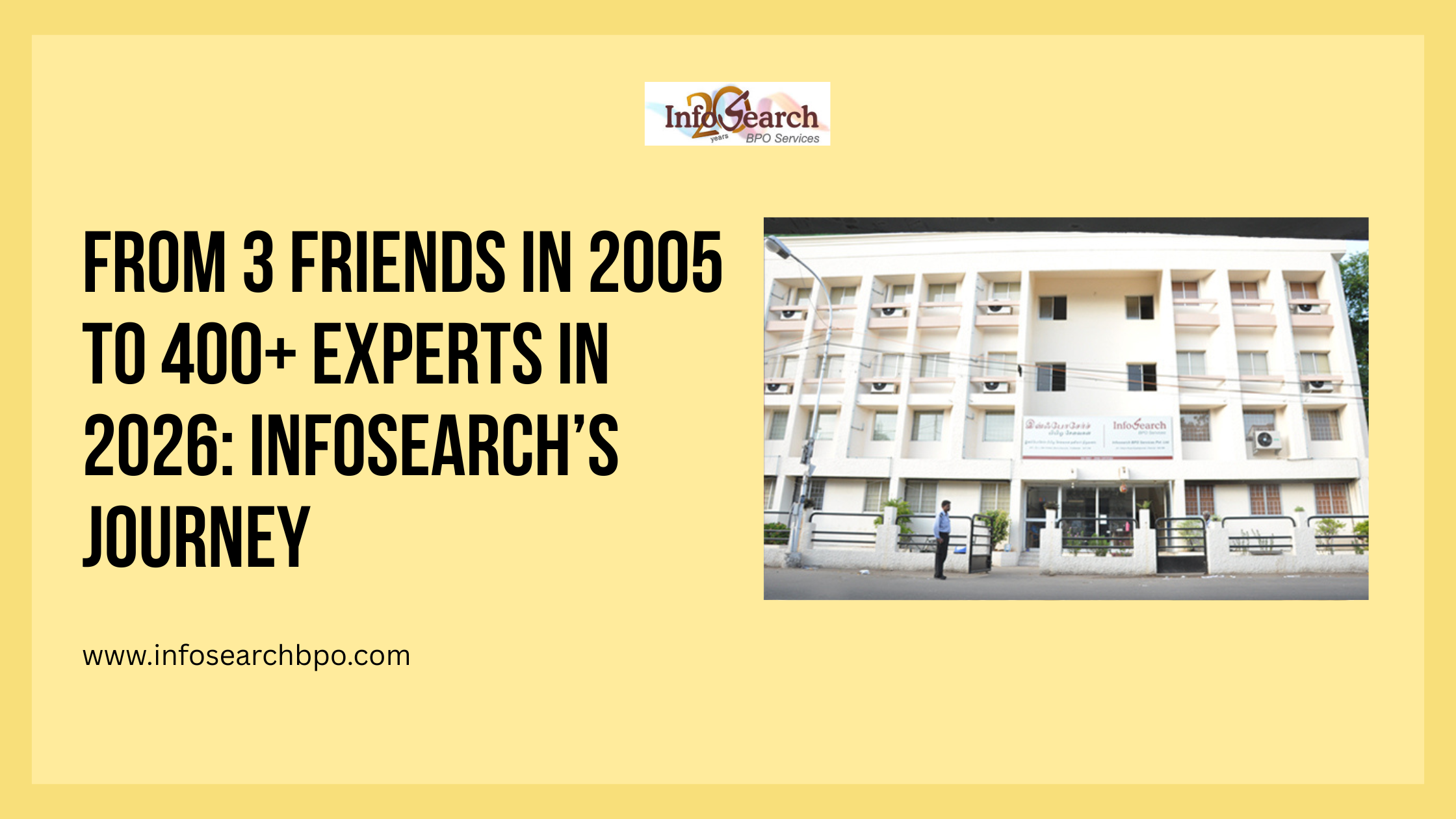 From 3 Friends in 2005 to 400+ Experts in 2026: Infosearch’s Journey